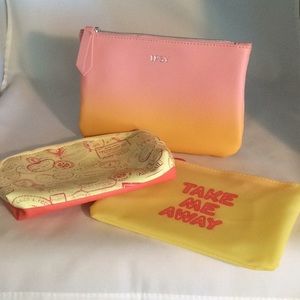 🐞 3 Ipsy Bags in Sunset Ombre, Orange & Yellow